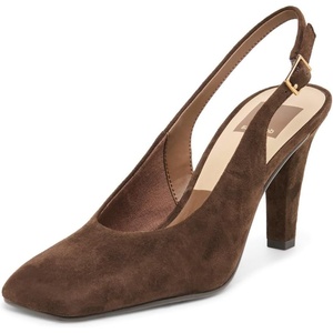 image:imageDolce Vita Womens Gessia Slingback Suede HeelsDk Brown